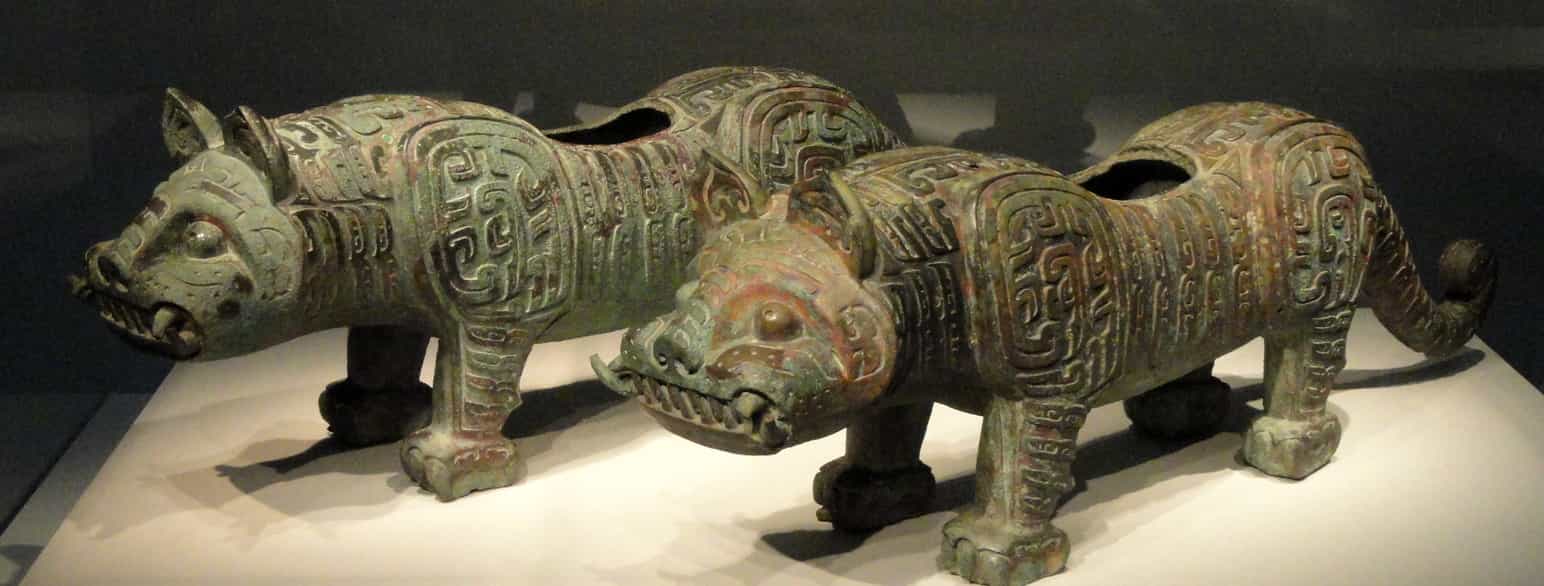 Bronsetigre fra Zhou-dynastiet