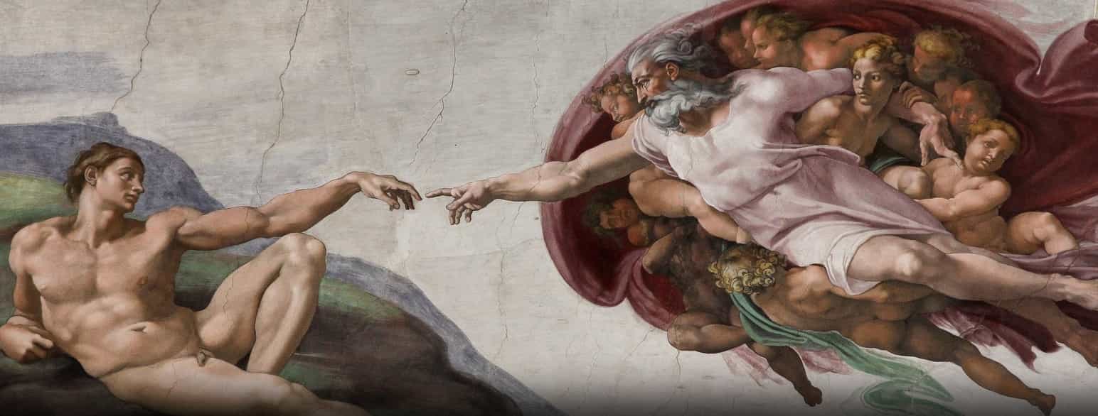 Adams skapelse av Michelangelo (1508-1512)