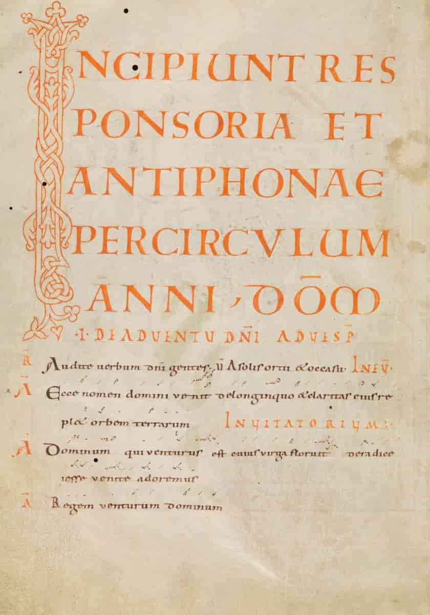 Cod. Sang. 390, p. 14 – Antiphonarium officii