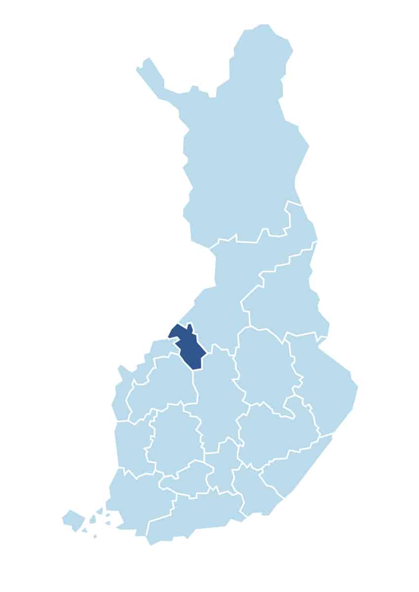 Det finske landskapet Mellersta Österbotten