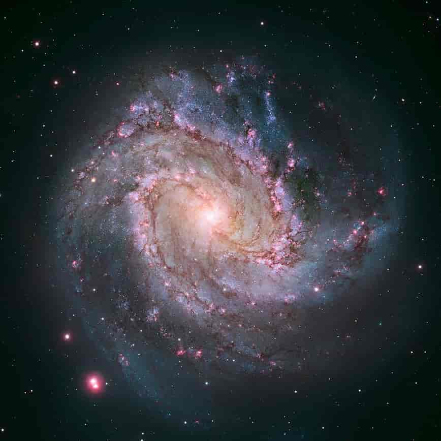 Spiralgalaksen M83.