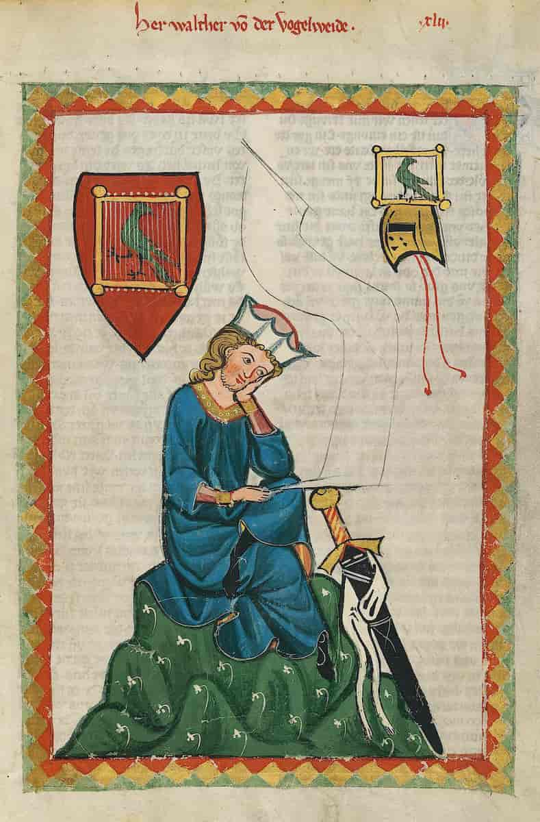 Walter von der Vogelweide, Große Heidelberger Liederhandschrift (ca. 1300)