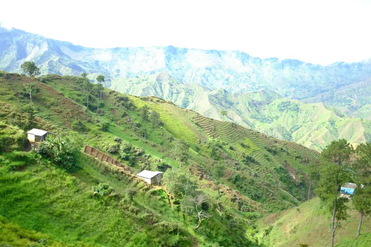 Fjellene nær Furcy, i sørlige Haiti.