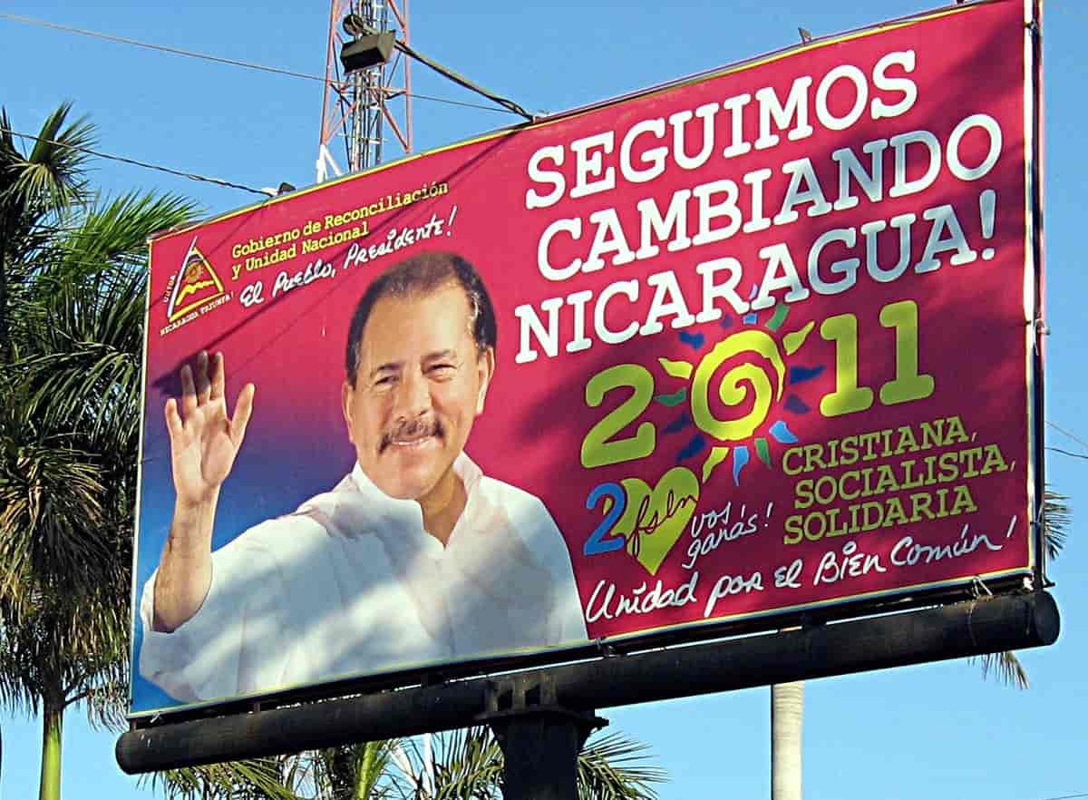 Valgplakat for Daniel Ortega
