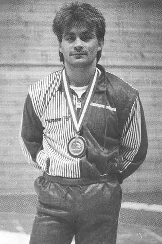 Lars Rønningen med sin bronsemedalje fra VM 1987