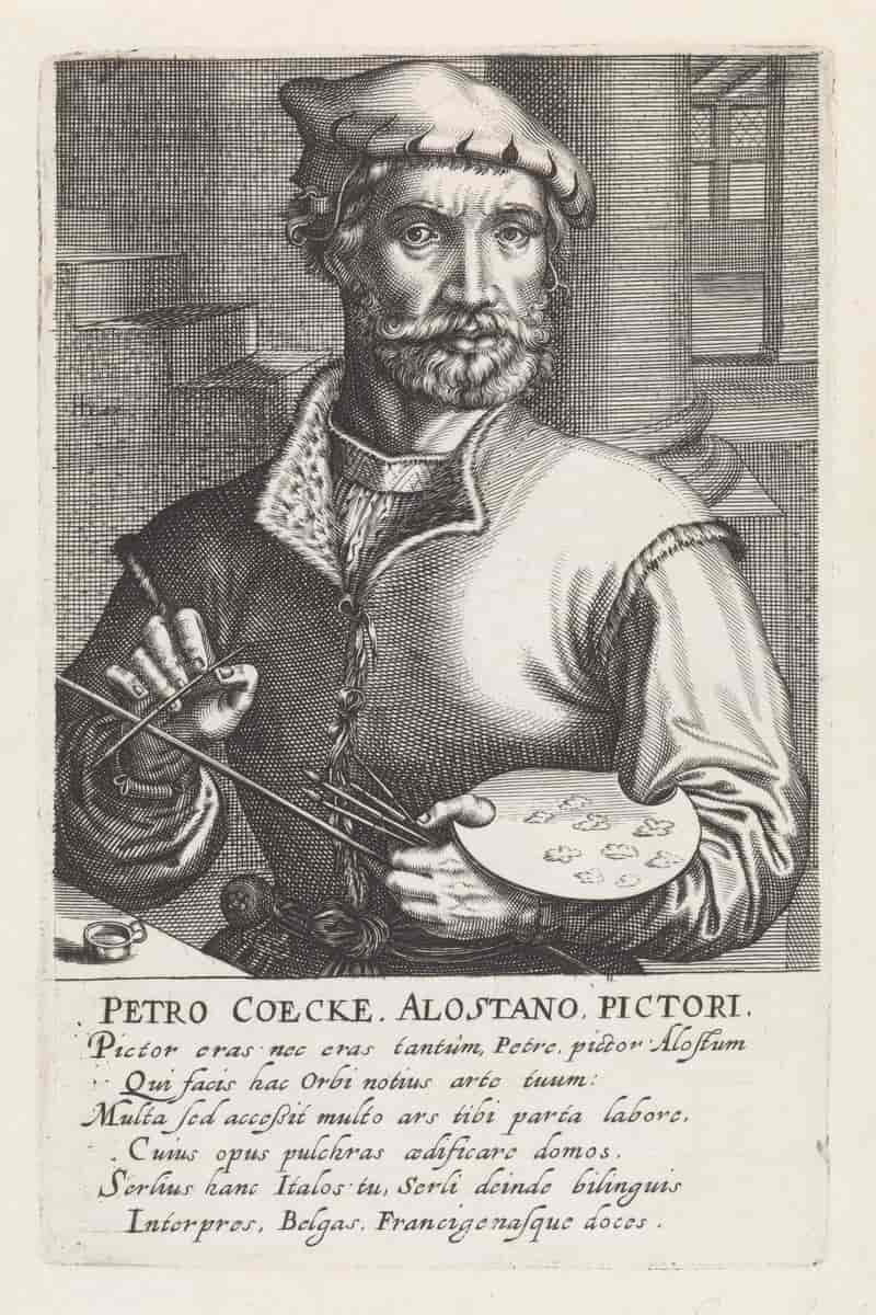 Peter Coecke van Aelst.Etsning av Hendrick Hondius (I),1610.