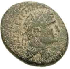 Mynt med Agrippa 1s ansikt