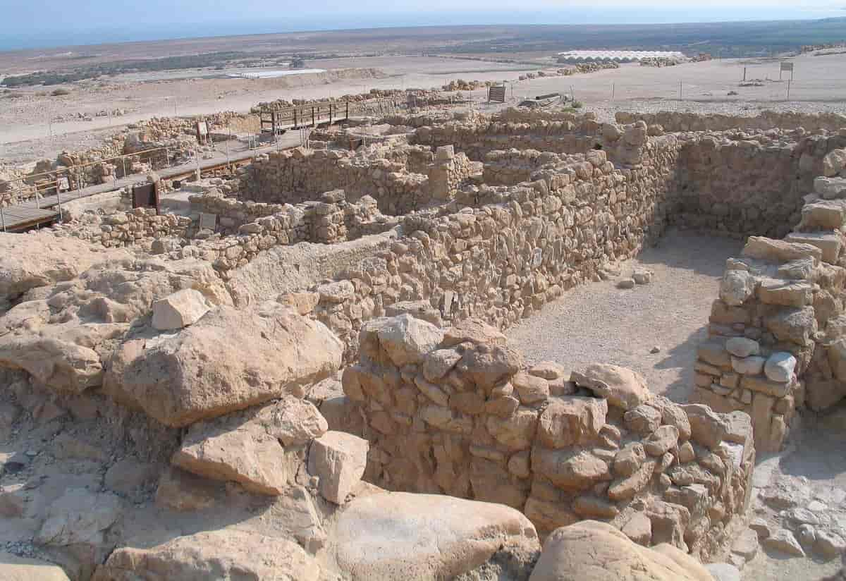 Fra utgravningsområdet i Qumran
