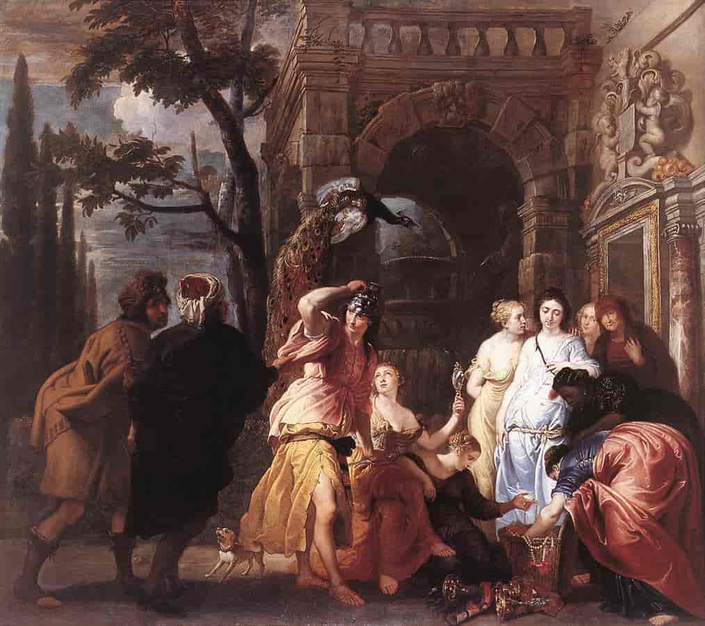   Achilles med  Lycomedesdøtre av Erasmus Quellinus (II)