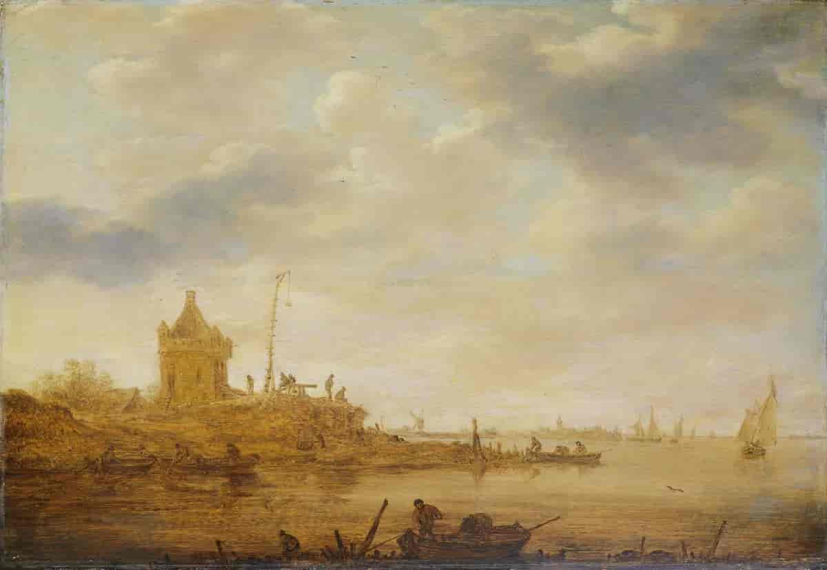 River View with Sentry Post, Jan van Goyen, 1644