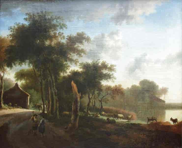 Landscape with shepherds, ca 1660