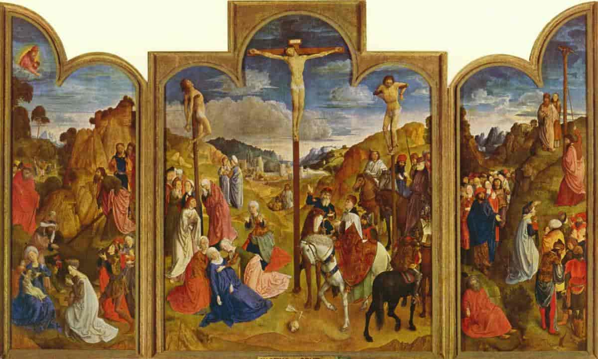 Triptychon der Kreuzigung. Kathedrale St. Bavo. 1464.