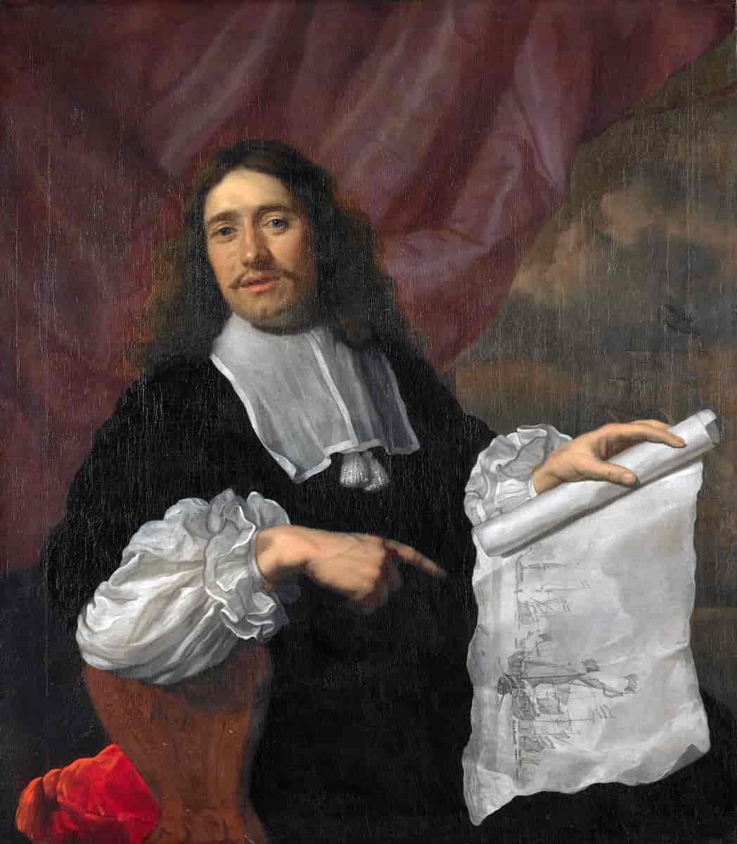Portrett av Willem van de Velde, malt av Lodewijk van der Helst