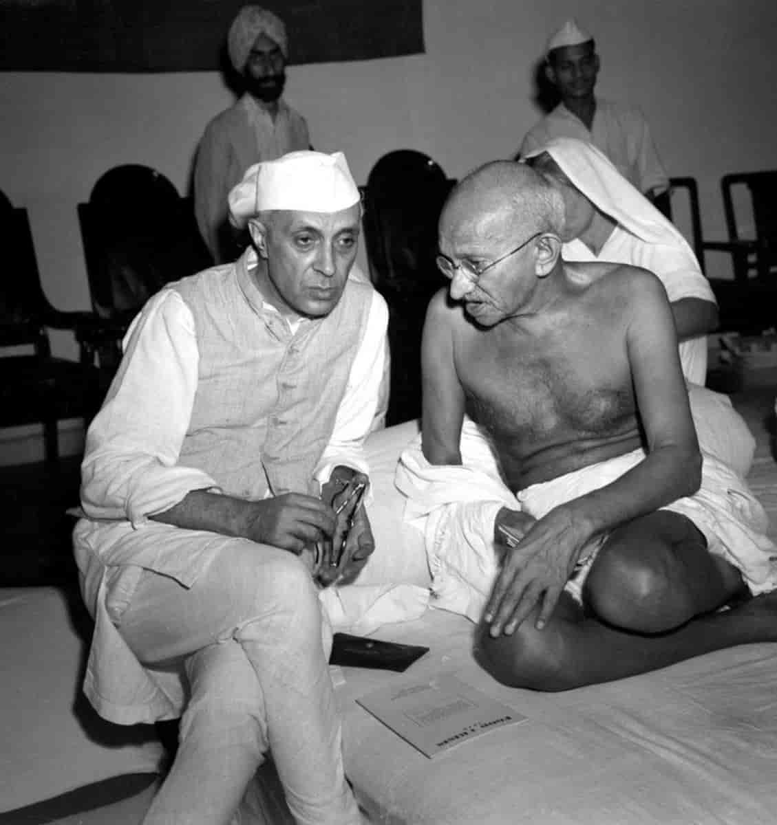 Mahatma Gandhi og Rashtrapati Jawaharlal Nehru