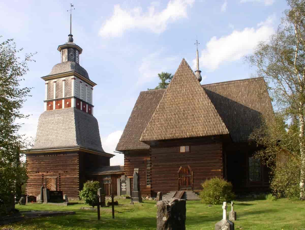 Petäjävesi gamle kirke, sett fra sør.