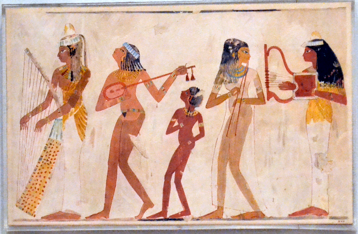 Egyptiske musikere på veggmaleri