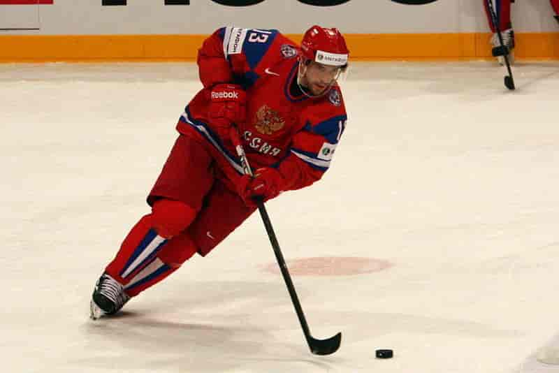 Datsyuk i aksjon for det russiske ishockeylandslaget (11.05.2012).