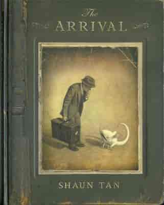 Forsiden til Shaun Tans bok «The Arrival»