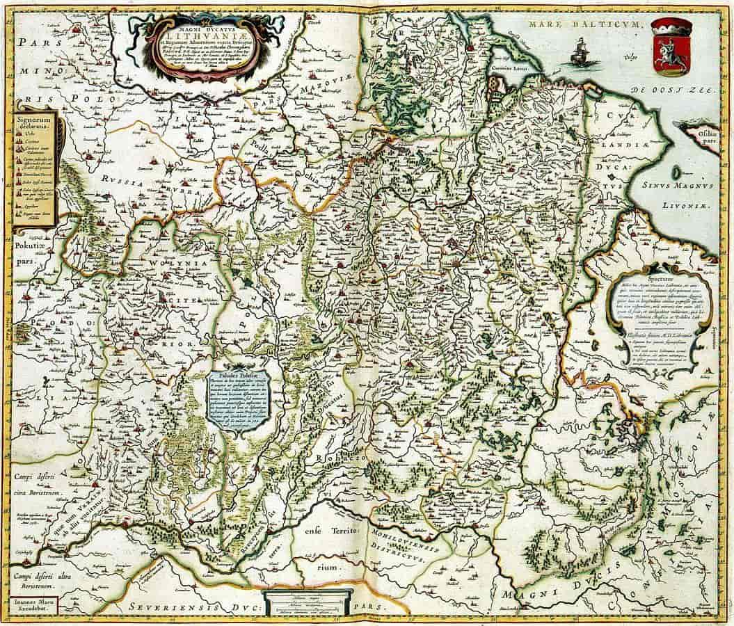 Kart over Litauen 1648