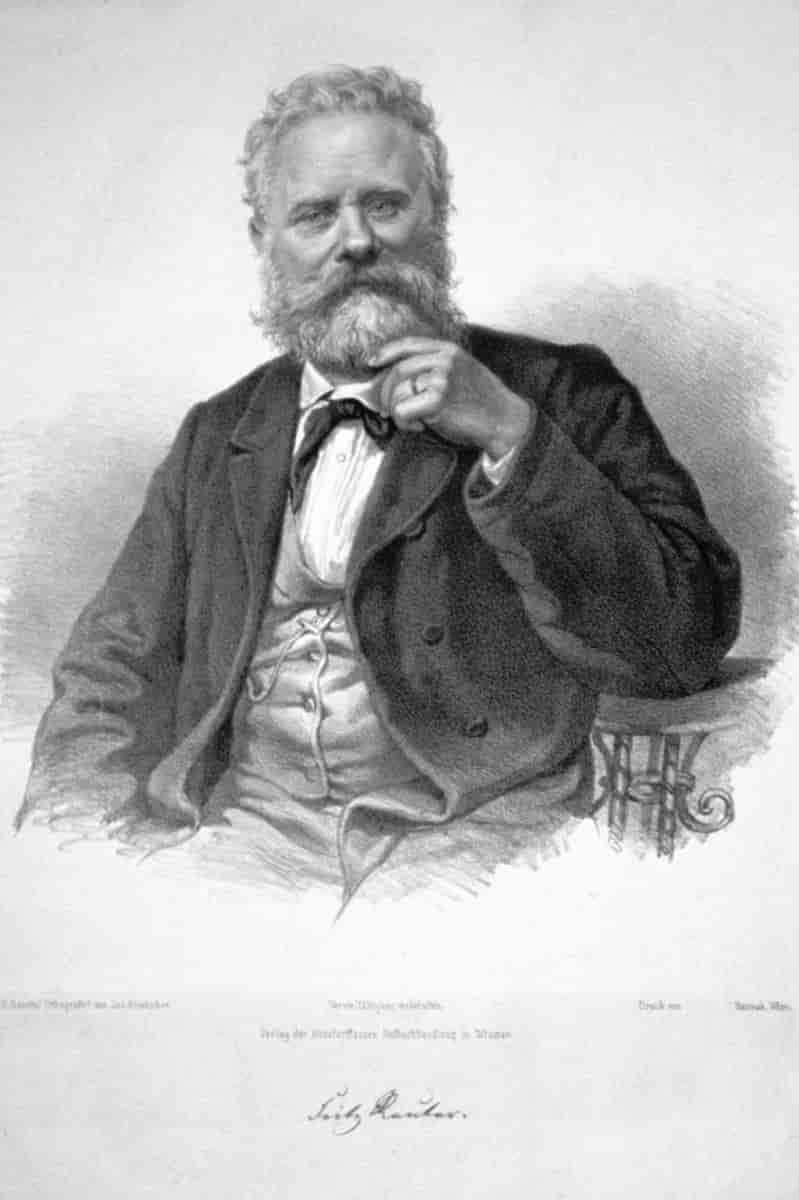 Fritz Reuter, litografi av Josef Kriehuber