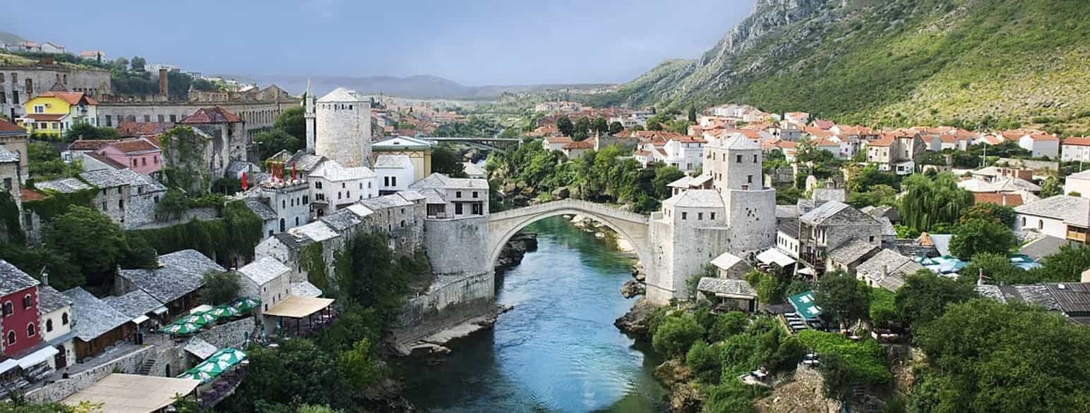 Gamlebyen i Mostar i Bosnia-Hercegovina