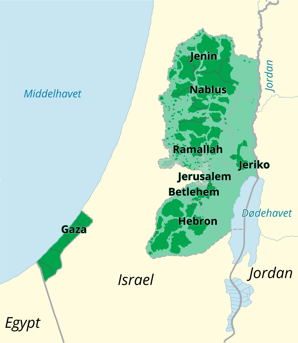 Palestina, guvernementer og selvstyrte områder
