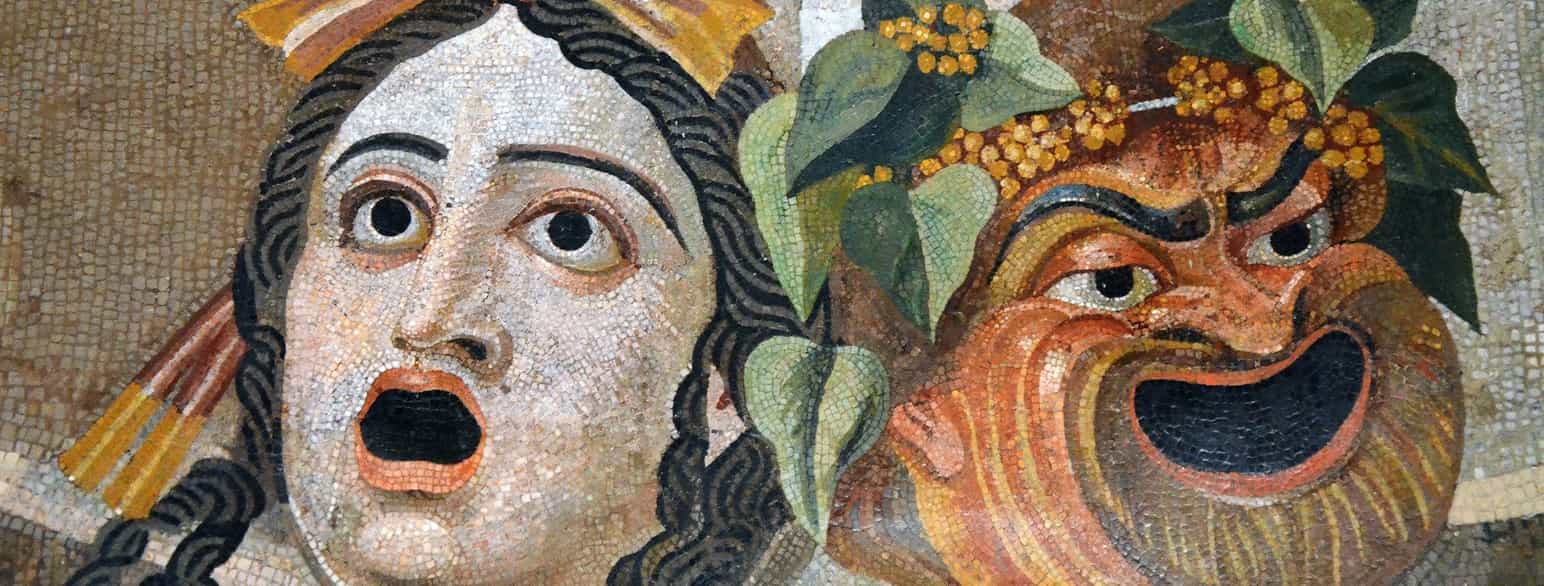 Romerske maske av tragedie og komedie