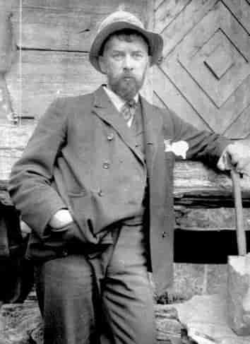 Louis Moe ved Juvlandsæter cirka 1910