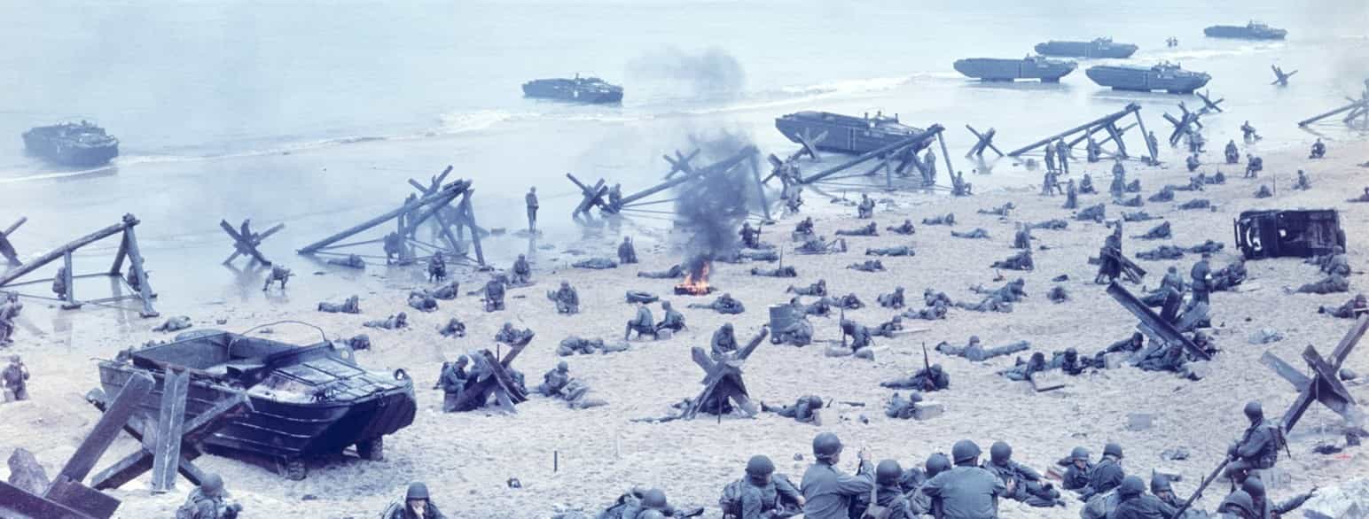 Amerikanske soldater under invasjonen av Normandie, 6. juni 1944