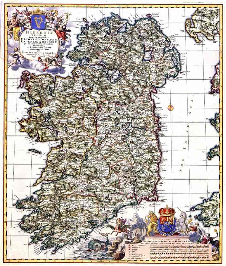 Kart over Irland