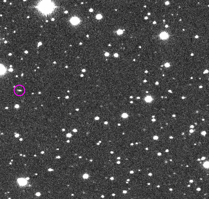 Asteroide sett mot bakgrunnsstjerner