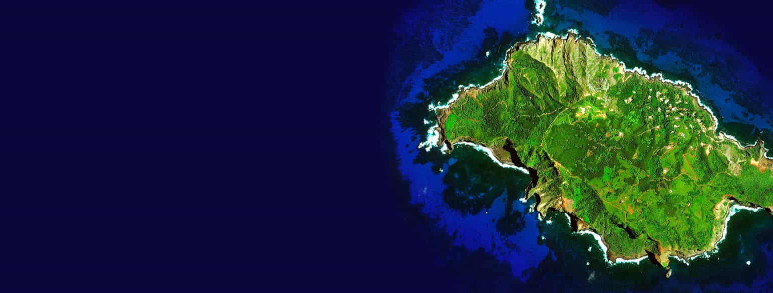 Satellittbilde av Pitcairn