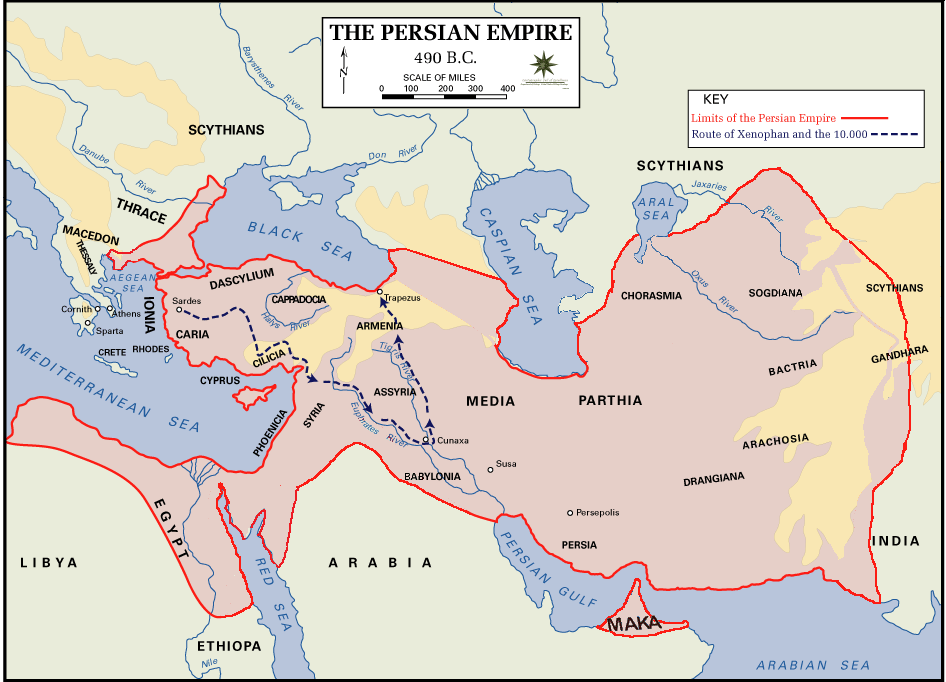 Perserriket og ruten til de ti tusens vei hjem.