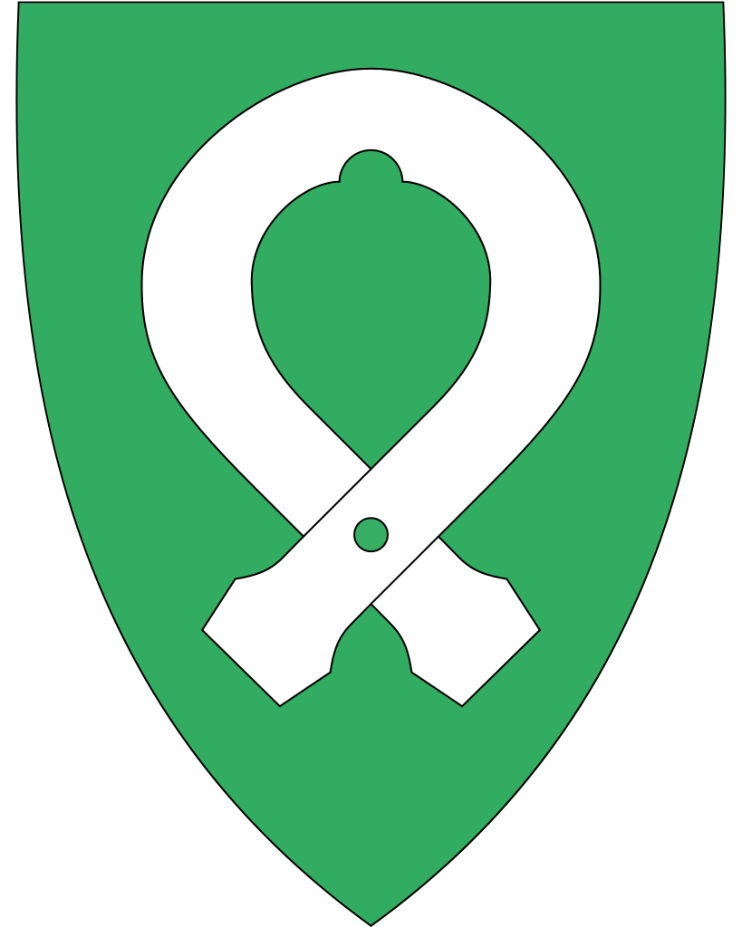 Øyer kommune i Oppland har et kommunevåpen med denne beskrivelsen: I grønt ei hvit helder