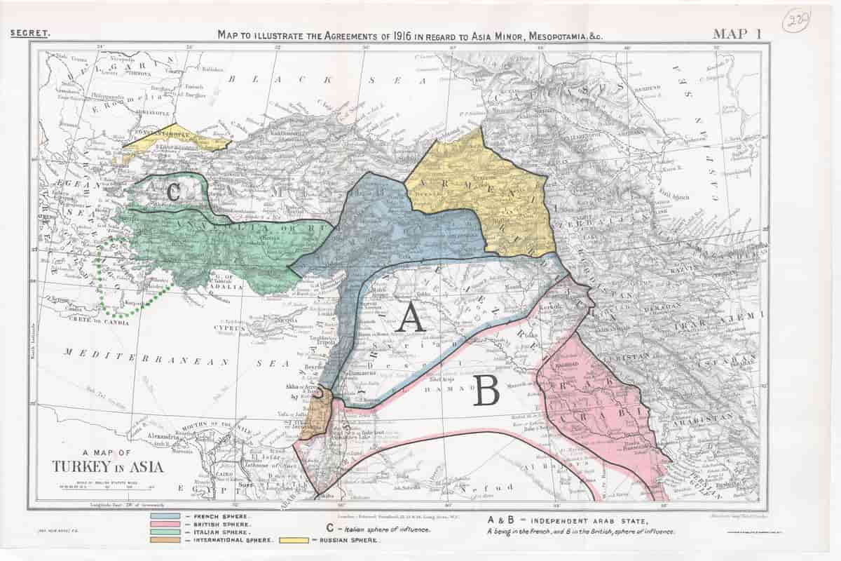 Kart, Syces–Picot-avtalen