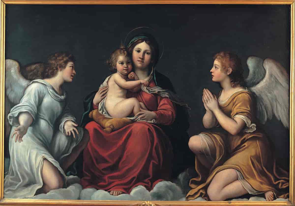 Madonna med barnet og engler