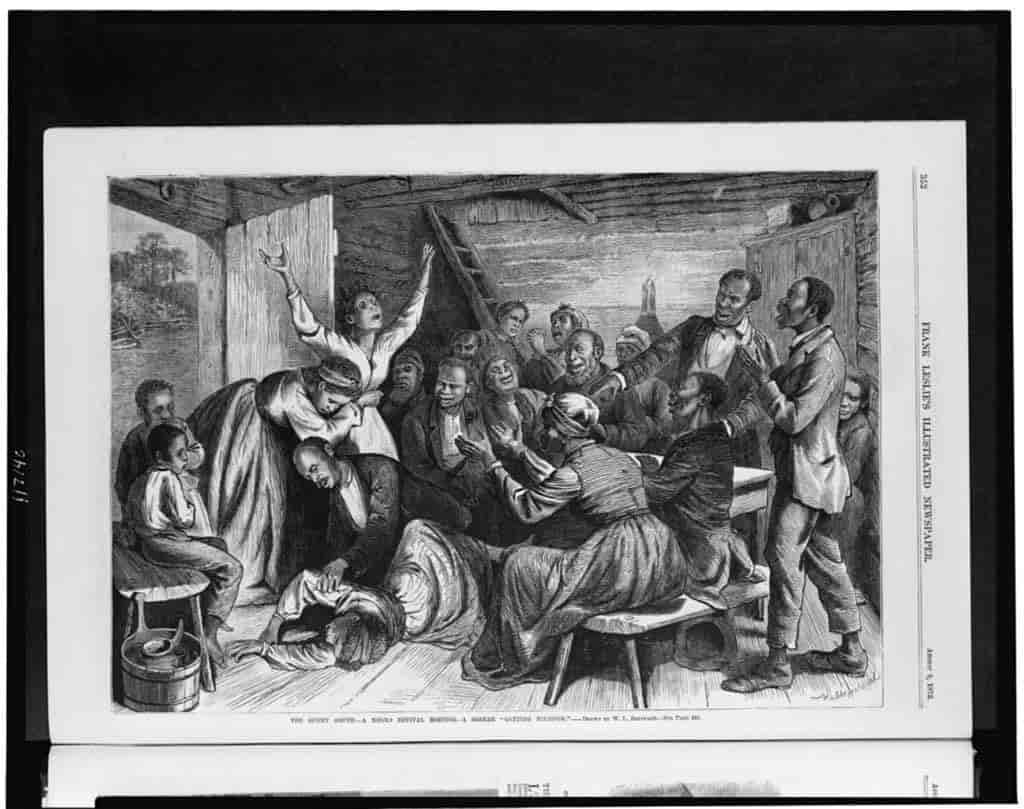 Vekkelsesmøte i Virginia, ca. 1873.