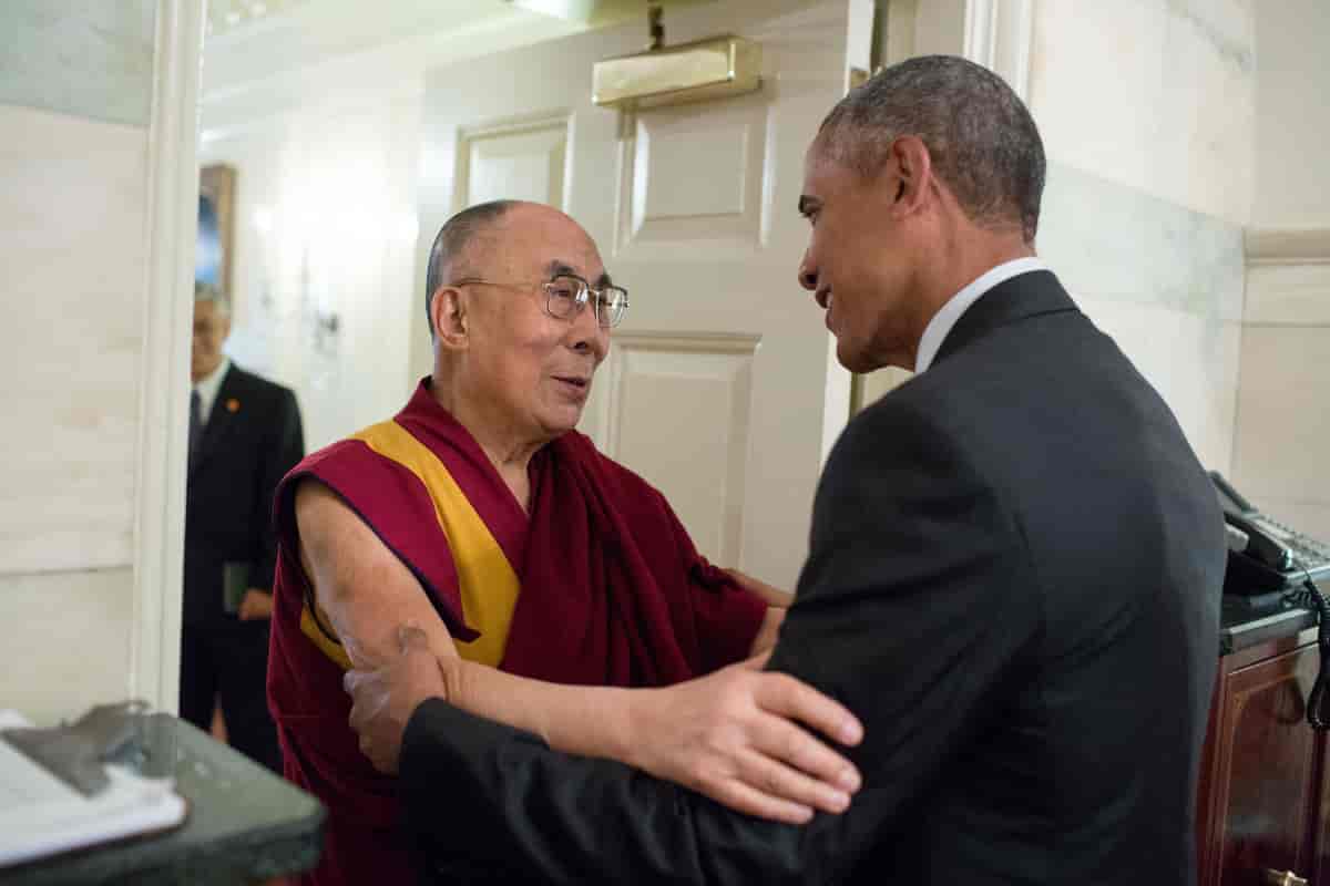 Dalai Lama og president Barack Obama