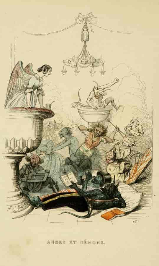 En illustrasjon hentet fra boken «Un autre monde» (1844) av Grandville