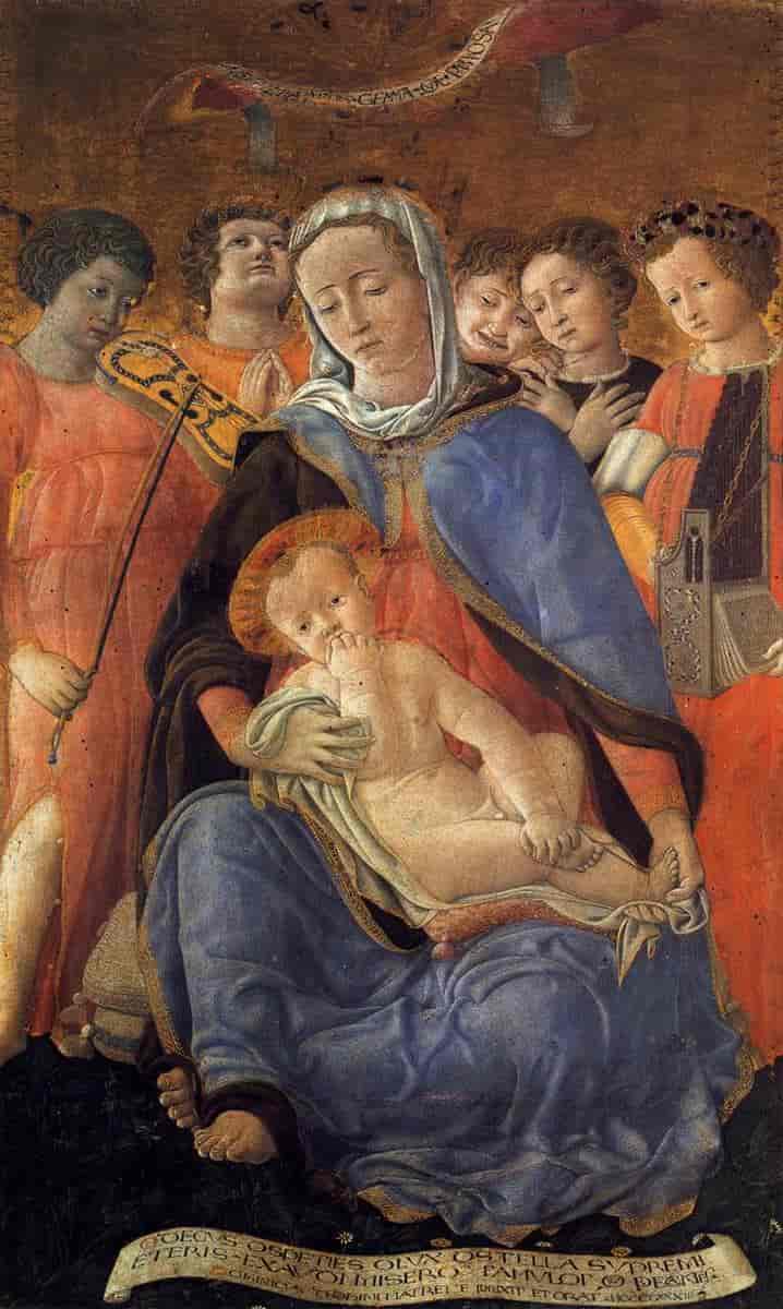 Madonna med barnet og musiserende engler, 1433