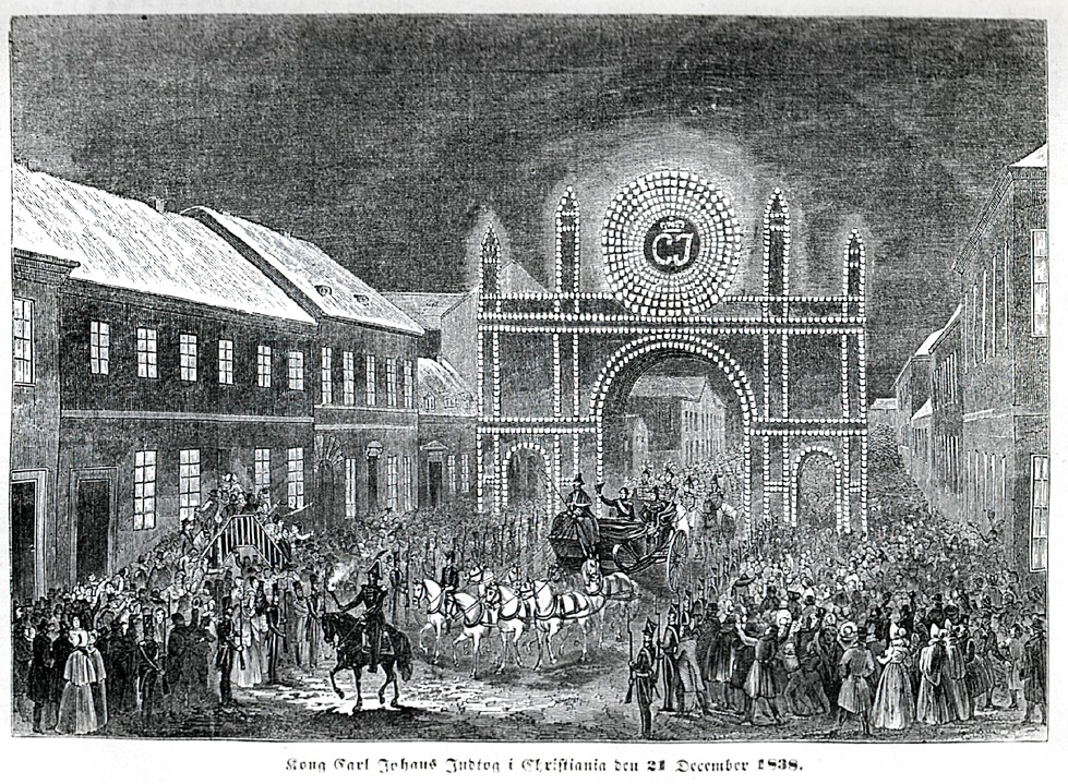 Kong Karl Johans inntog i Christiania, 21. desember 1838