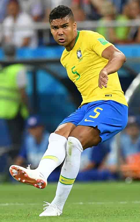 Casemiro for Brasil under VM i Russland (17. juni 2018).