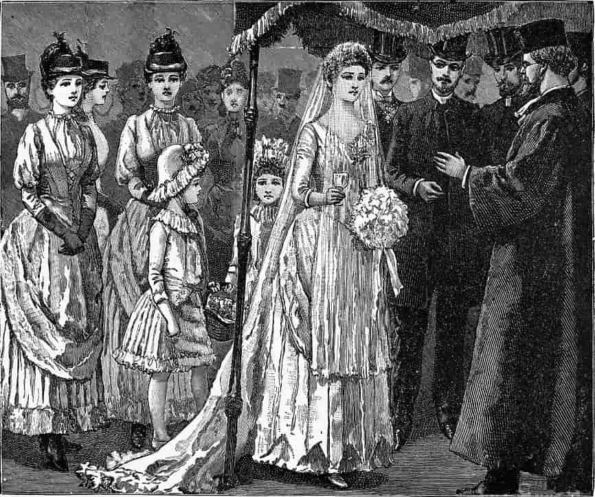 Jødisk bryllup, England, 1892