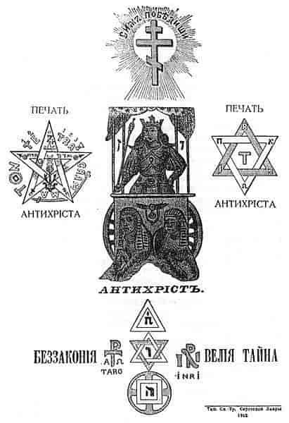 Tittelbladet til den russiske utgaven av Sions vises protokoller, 1912