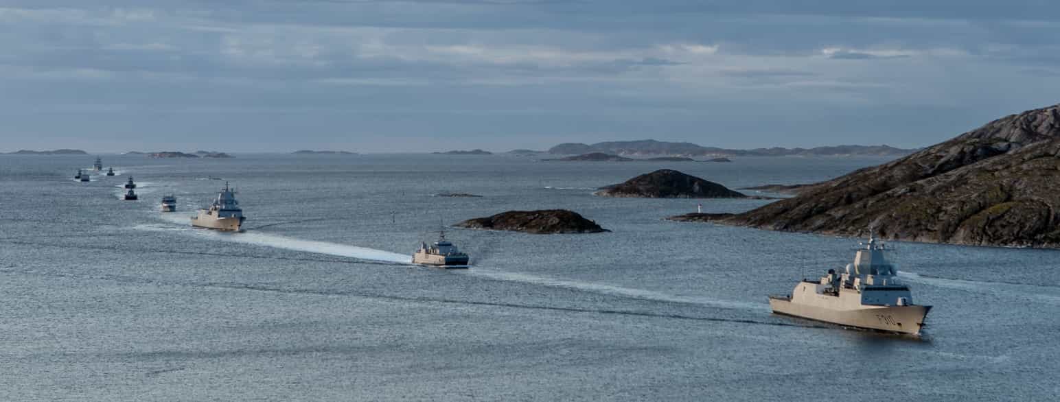Norske krigsfartøy under Trident Juncture 2018
