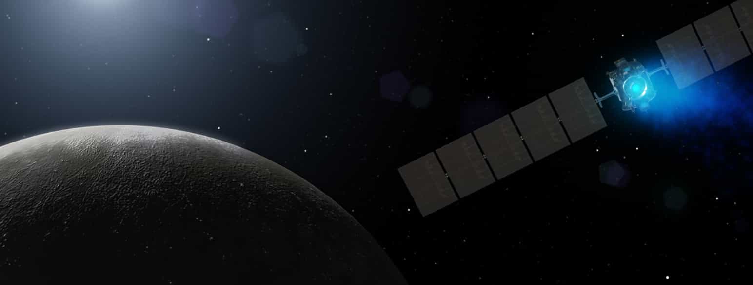 Illustrasjon av Dawn ved Ceres