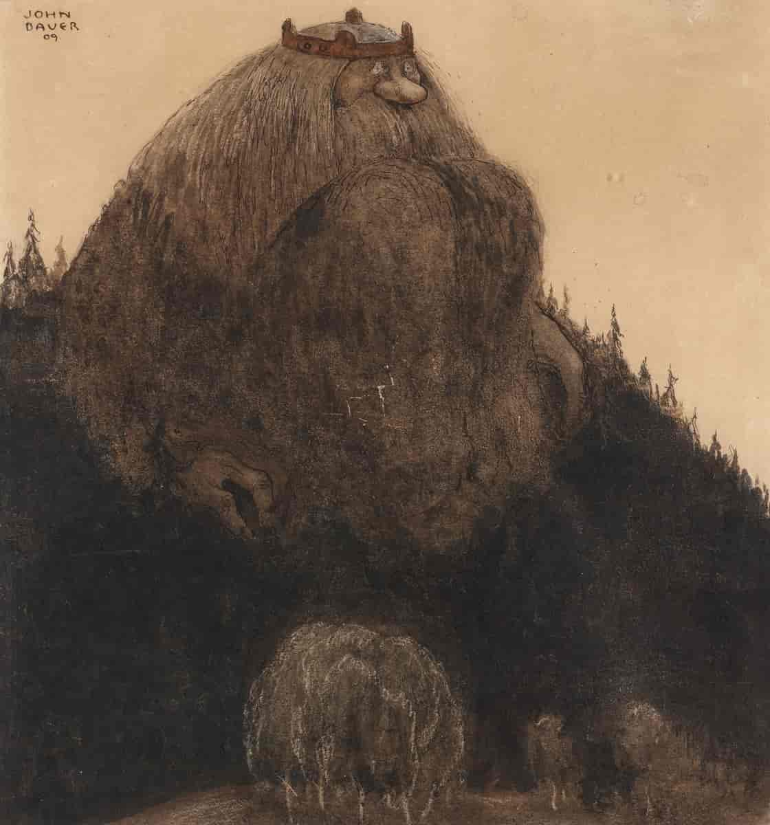 Eventyrillustrasjon til Herr  Bille och Trollen 1909