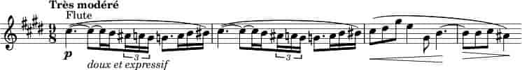 Fløyte-tema fra Prelude à l'apres-midi d'un faune