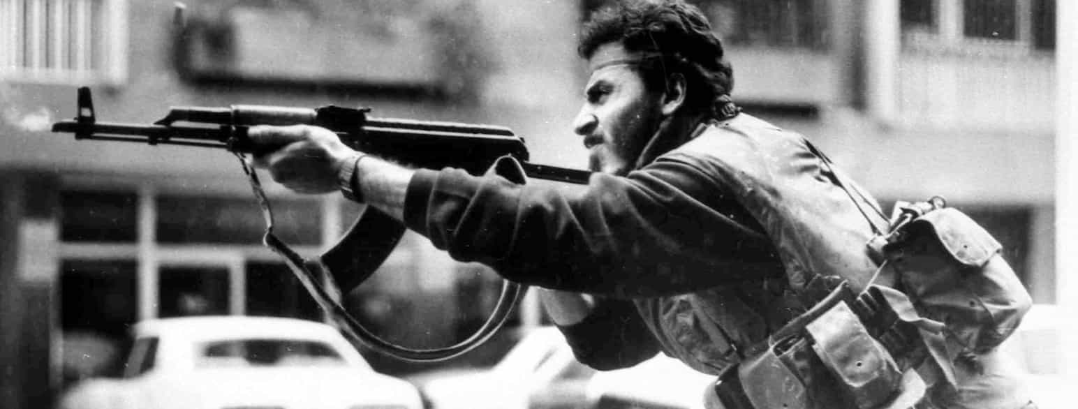Soldat fra Amal-militsen i Vest-Beirut 1987