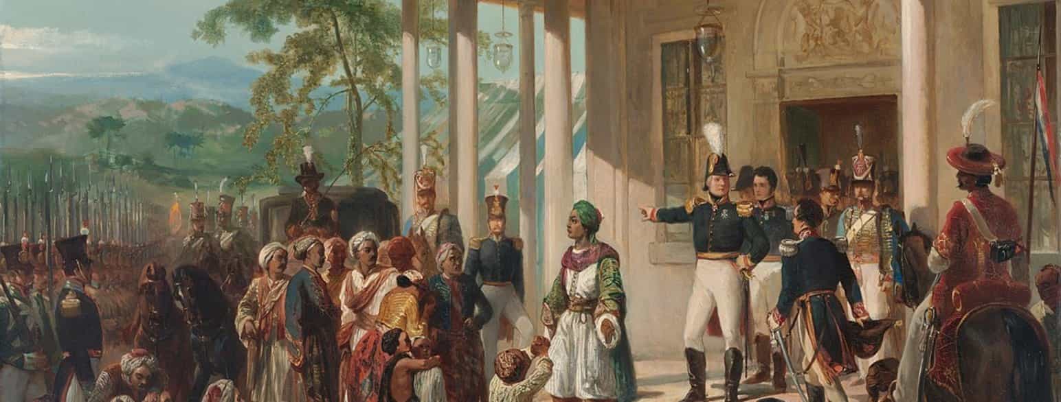 Prins Diepo Negoro overgir seg til Hendrik Merkus Baron de Kock i 1830